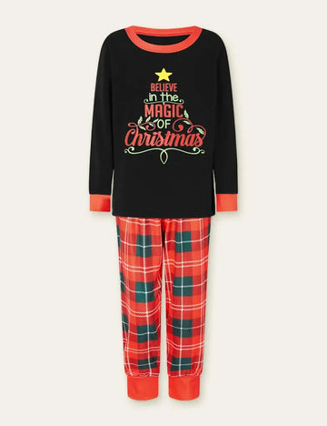 Halloween Christmas Tree Letter Printed Family Matching Pajamas